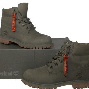 Timberland Women's 6 IN Premium Waterproof Boot Dark Olive Green Nubuck